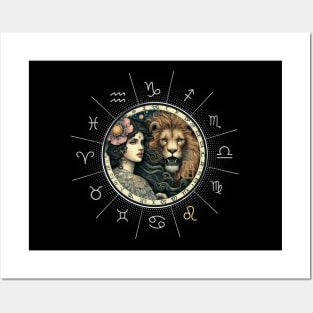 ZODIAC Leo - Astrological LEO - LEO - ZODIAC sign - Van Gogh style - 2 Posters and Art